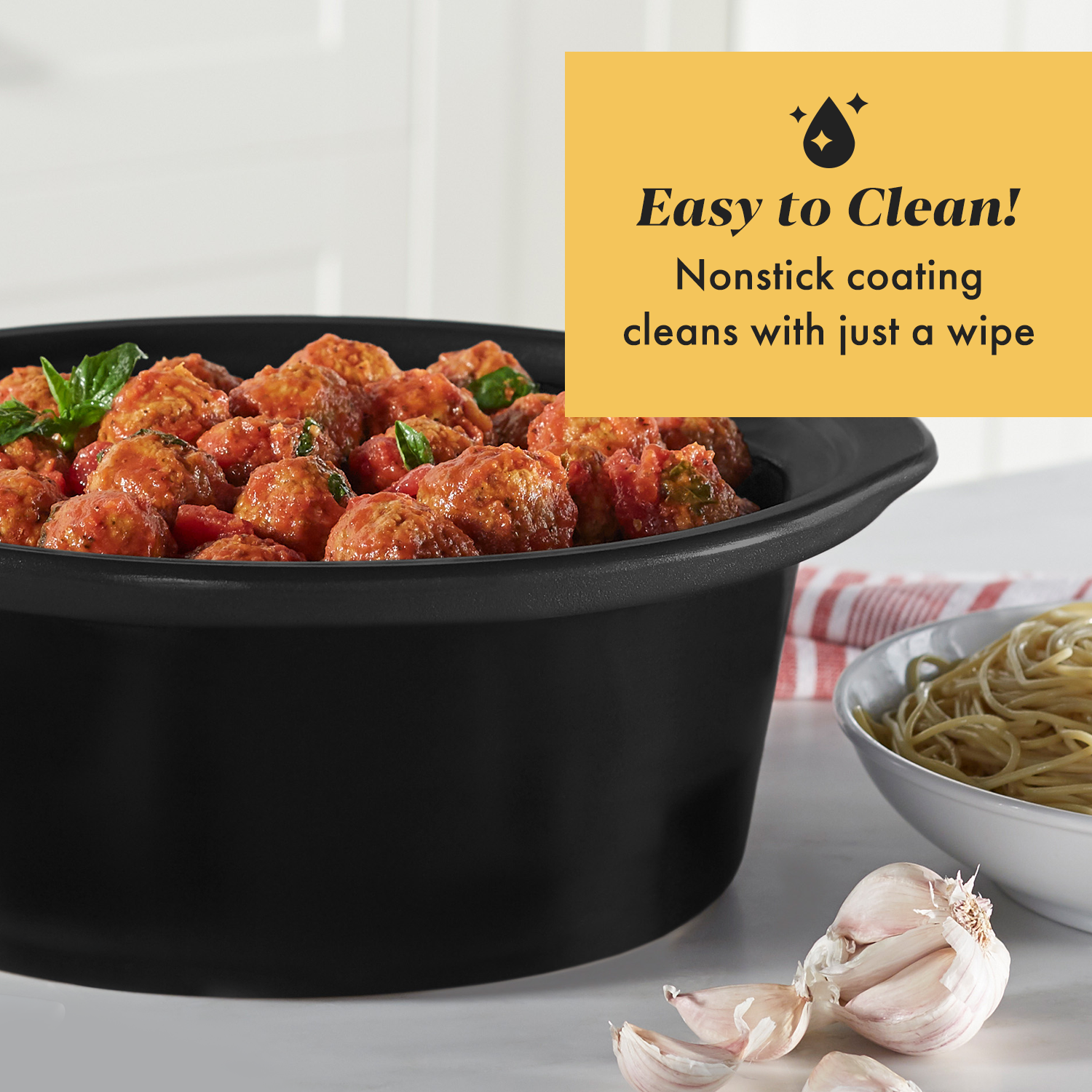 Alternative view of Crock-Pot One Touch Control 6-Quart Easy-to-Clean Slow Cooker, Stainless Steel