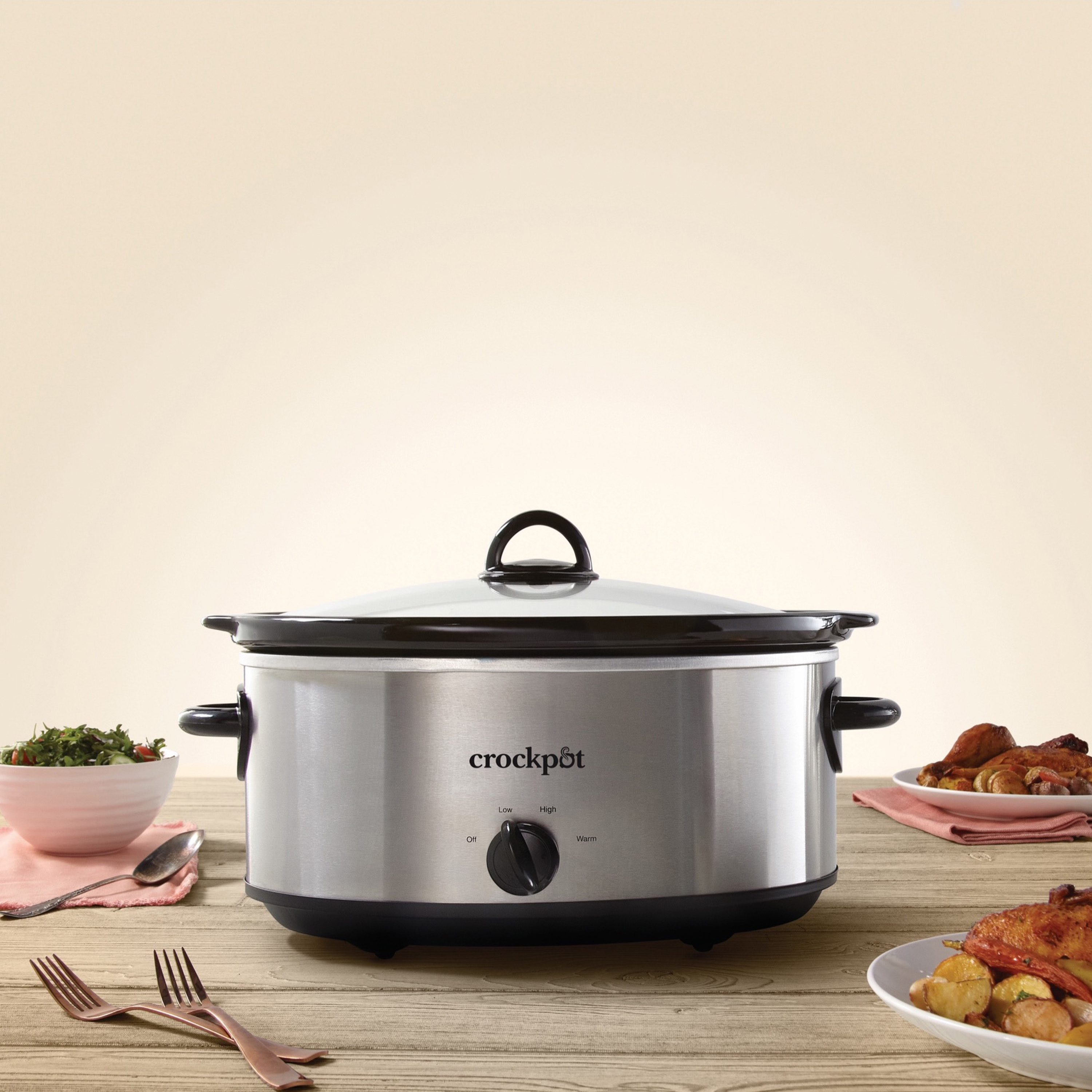 Alternative view of Crock-Pot Manual 7-Quart Slow Cooker, Stainless Steel