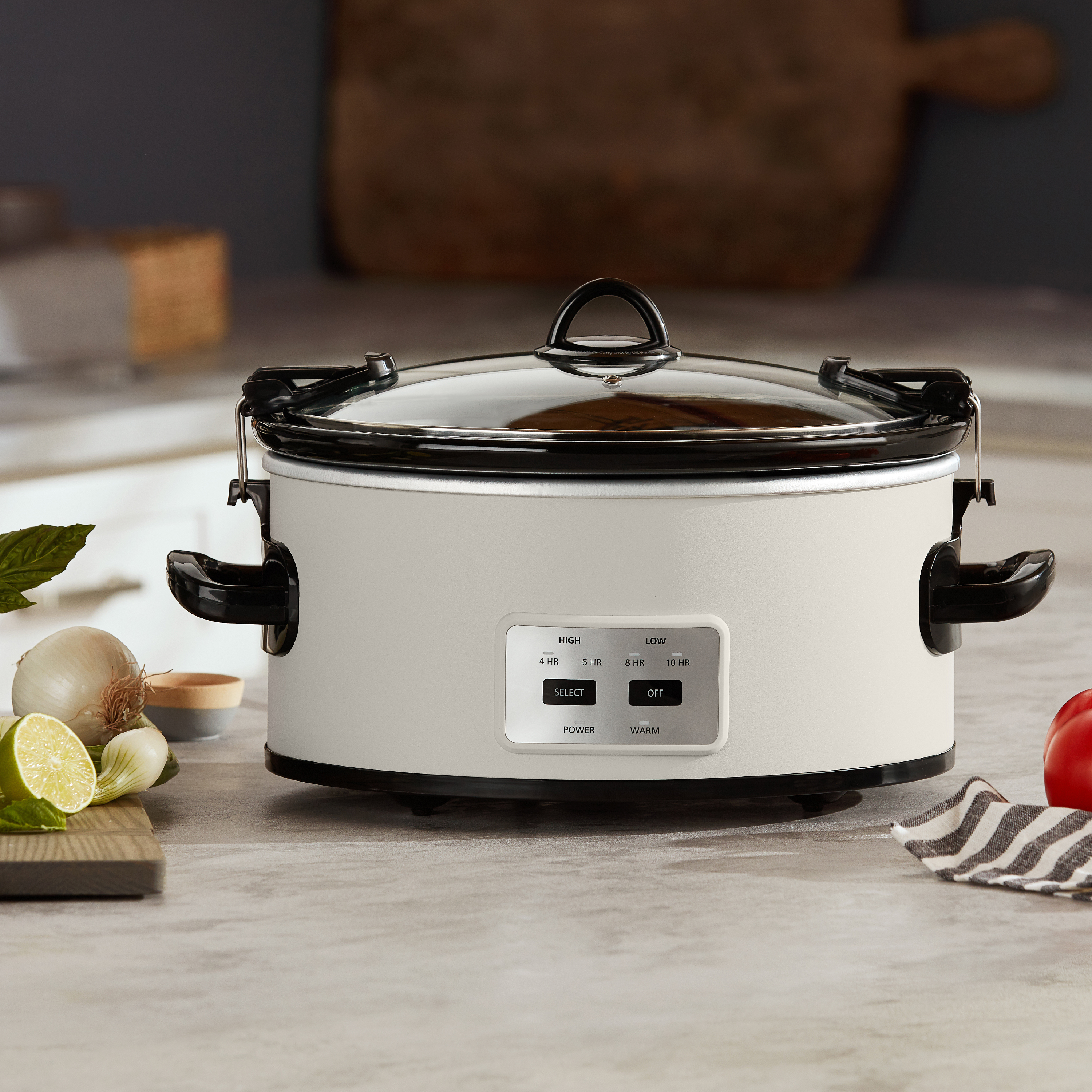 Alternative view of Crock-Pot Manual 6-Quart Cook & Carry Slow Cooker, Silver